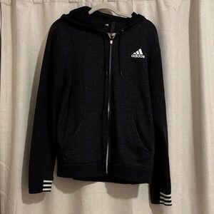 Adidas Charcoal Full-Zip Hoodie